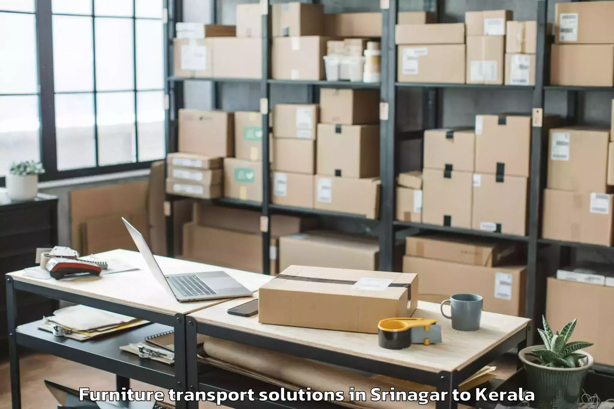 Quality Srinagar to Kumbalam Furniture Transport Solutions